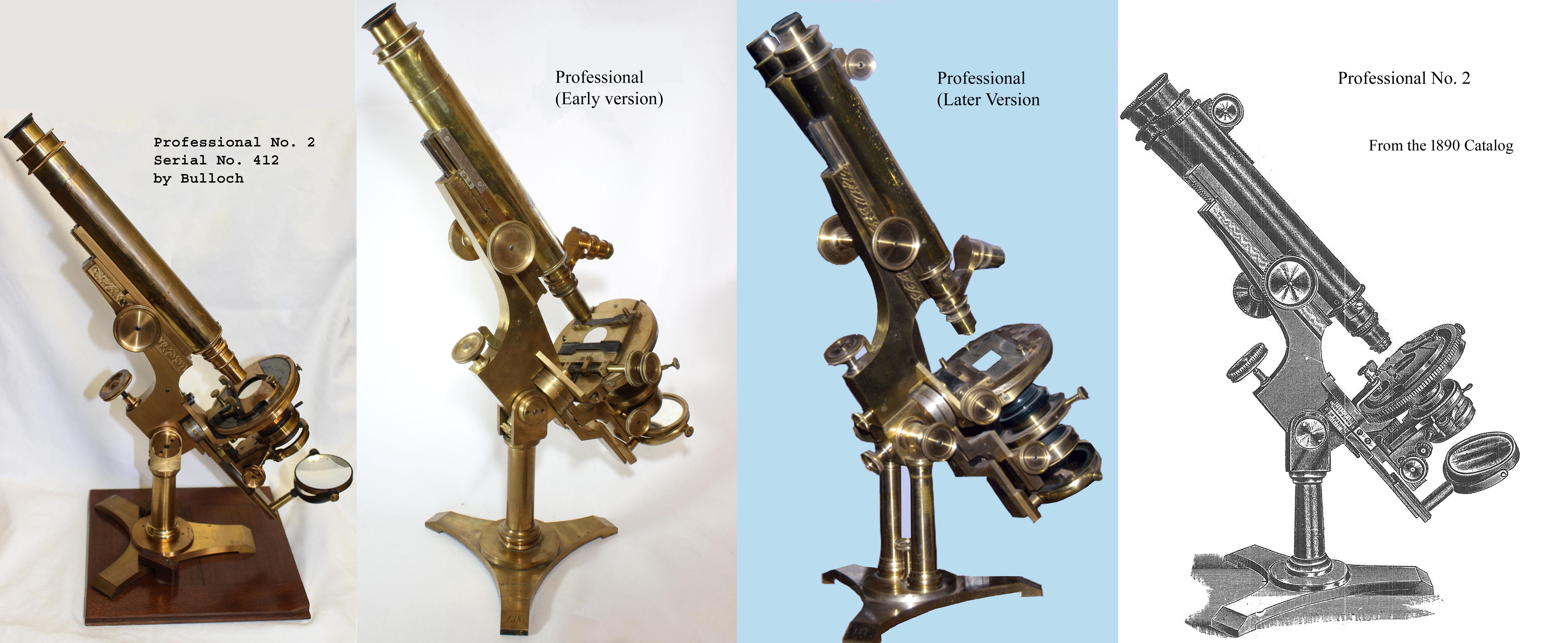 4 images of the bulloch professional microscopes
