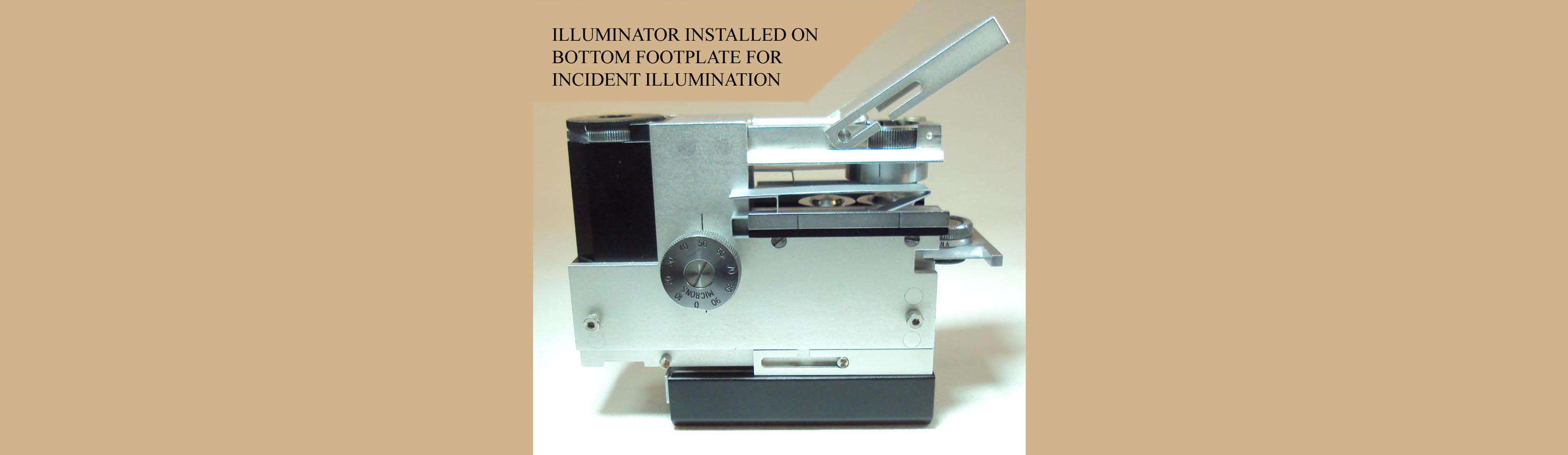 Cooke-McArthur Microscope Illuminator installed for incident illumination
