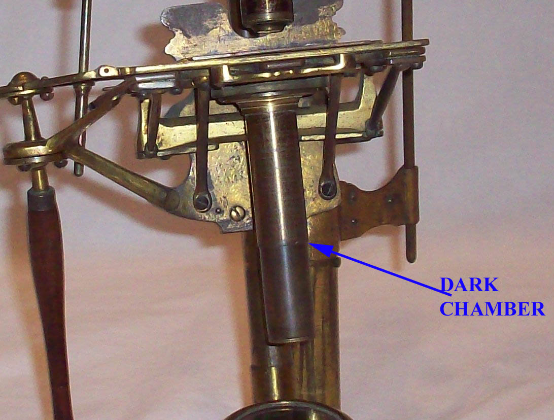 Varley dark chamber on microscope