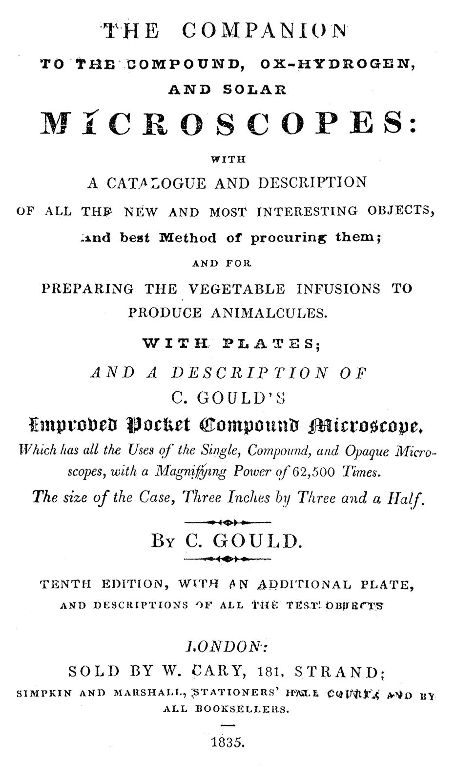 Gould Title Page from 1835