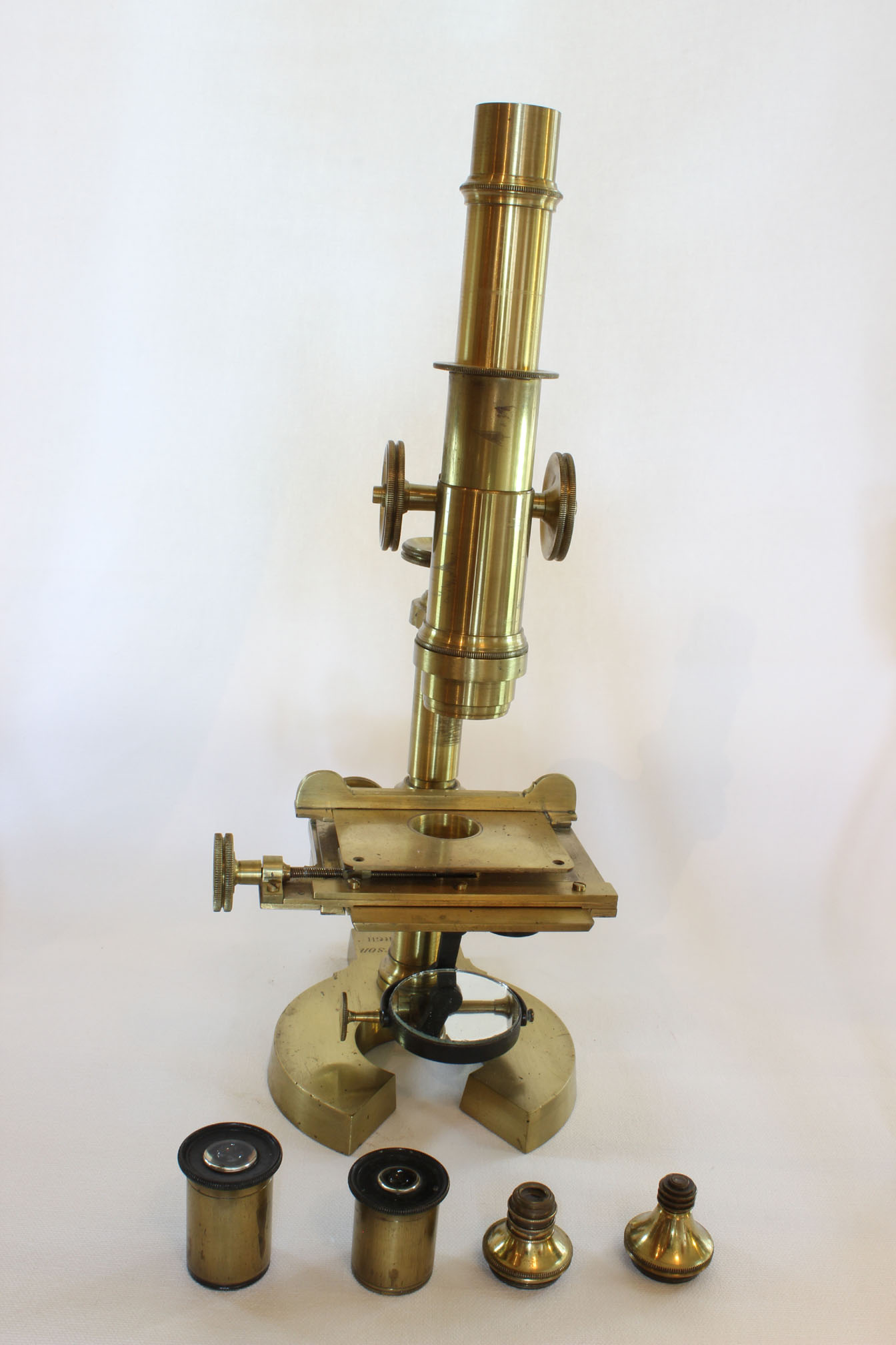 Angus Henderson Microscope with Accessories