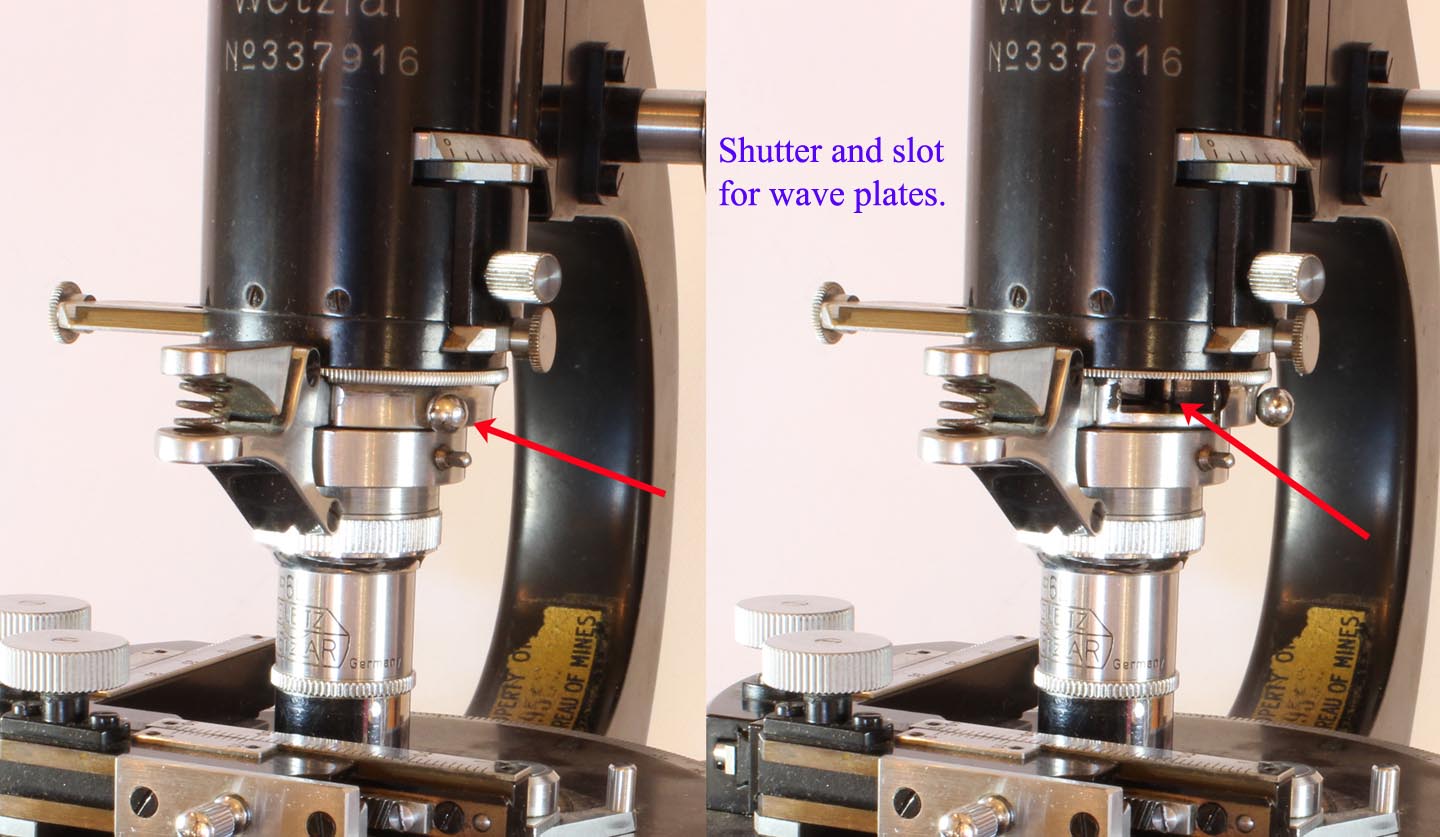 Leitz Pol Microscope Slot for wave plates