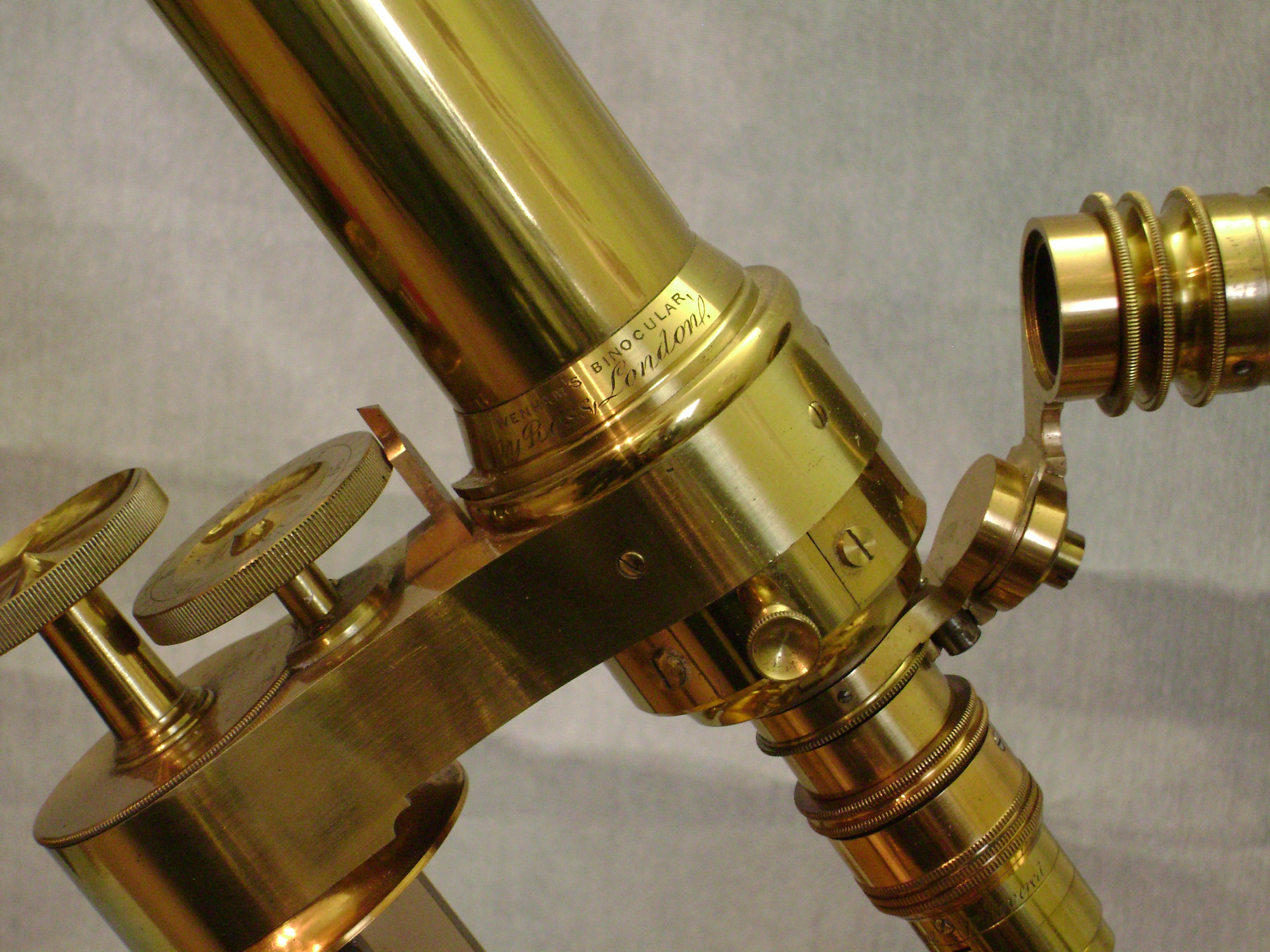 Ross Microscope signature on tube