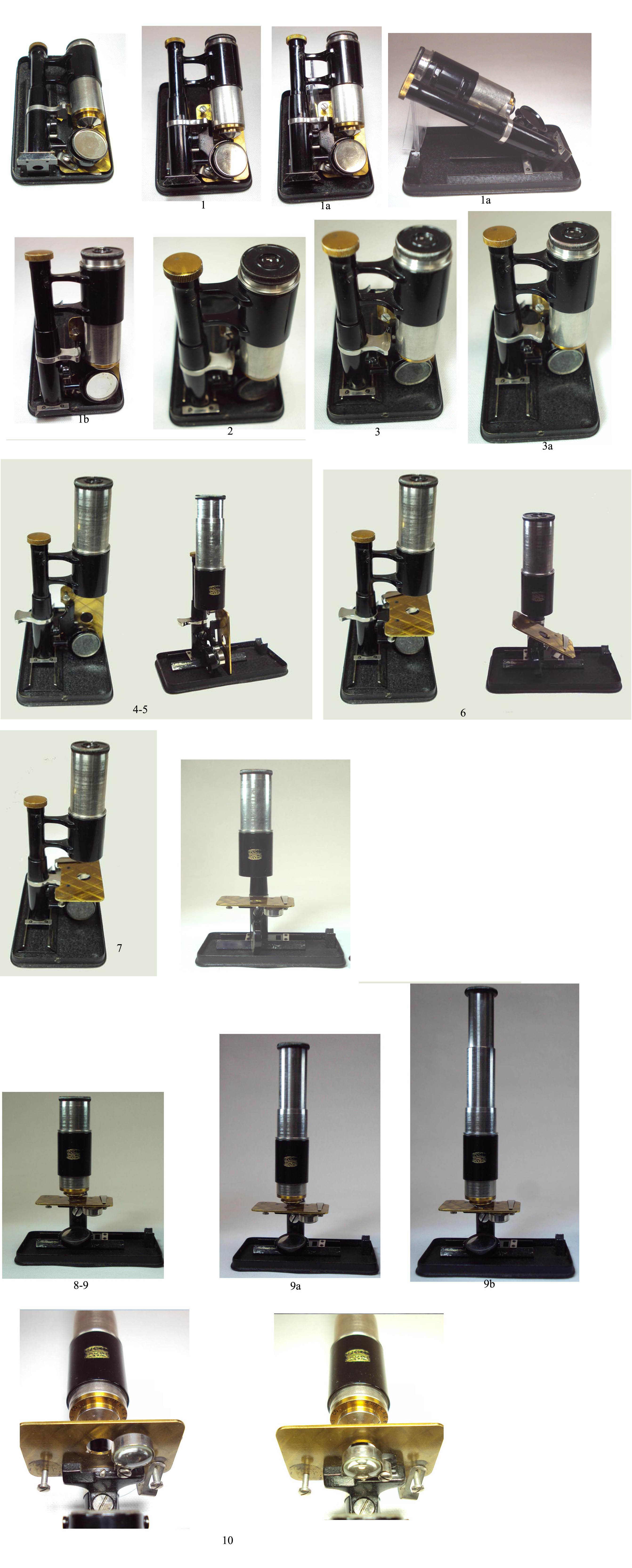 Sequence to show how Microscope is erected