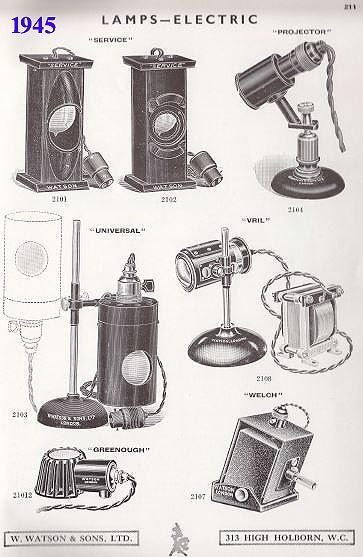 electric lamps 1945