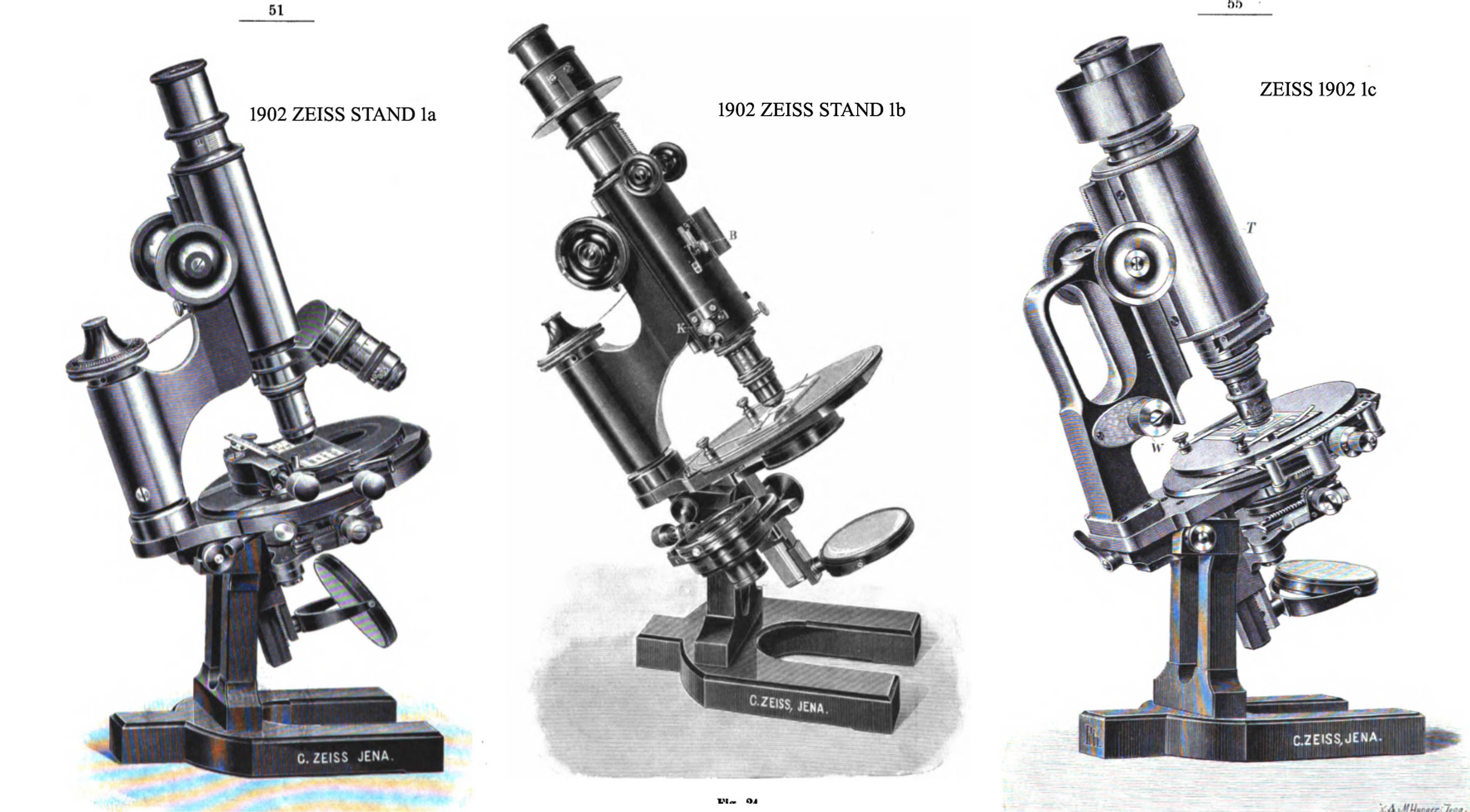 Zeiss stands 1a,1b,1c from 1902
