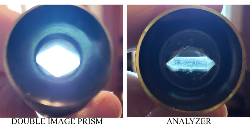 double image prism compared to analyzer