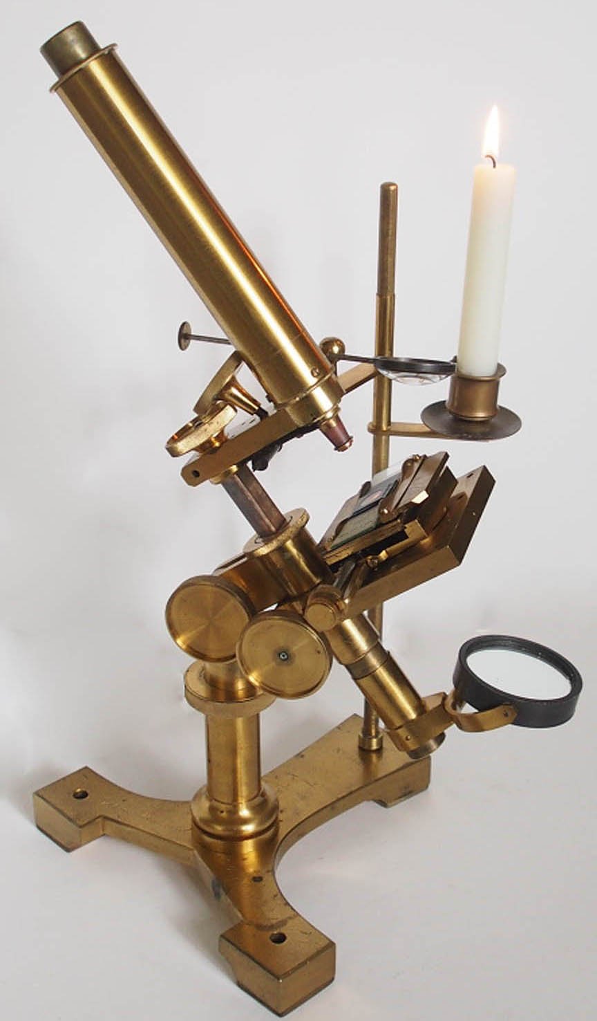pritchard microscope with candle