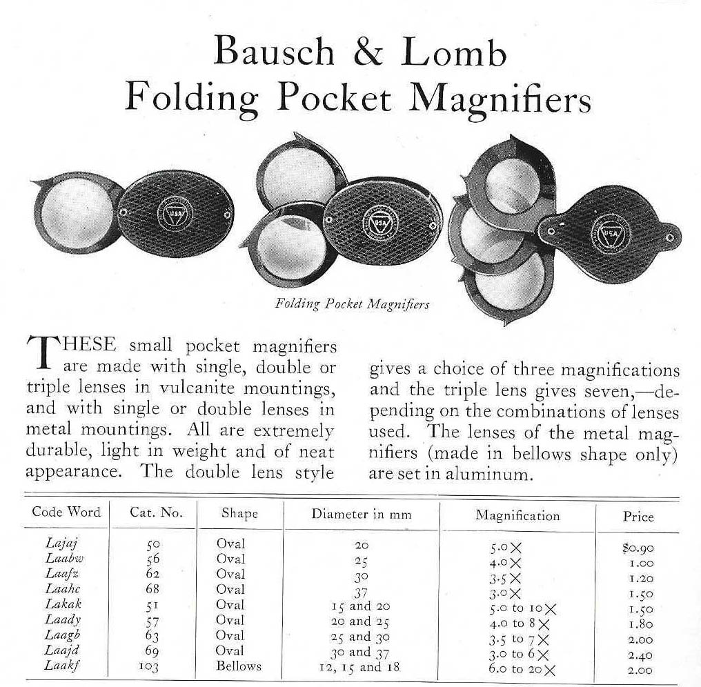 hard rubber cased magnifiers