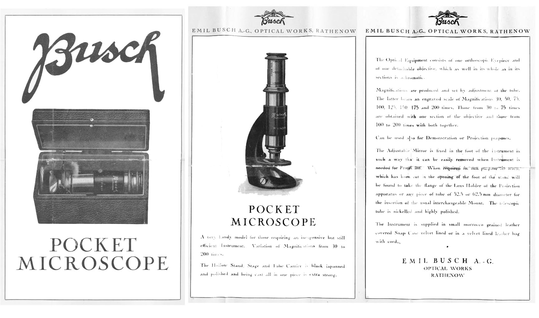  busch pocket Microscope brochure