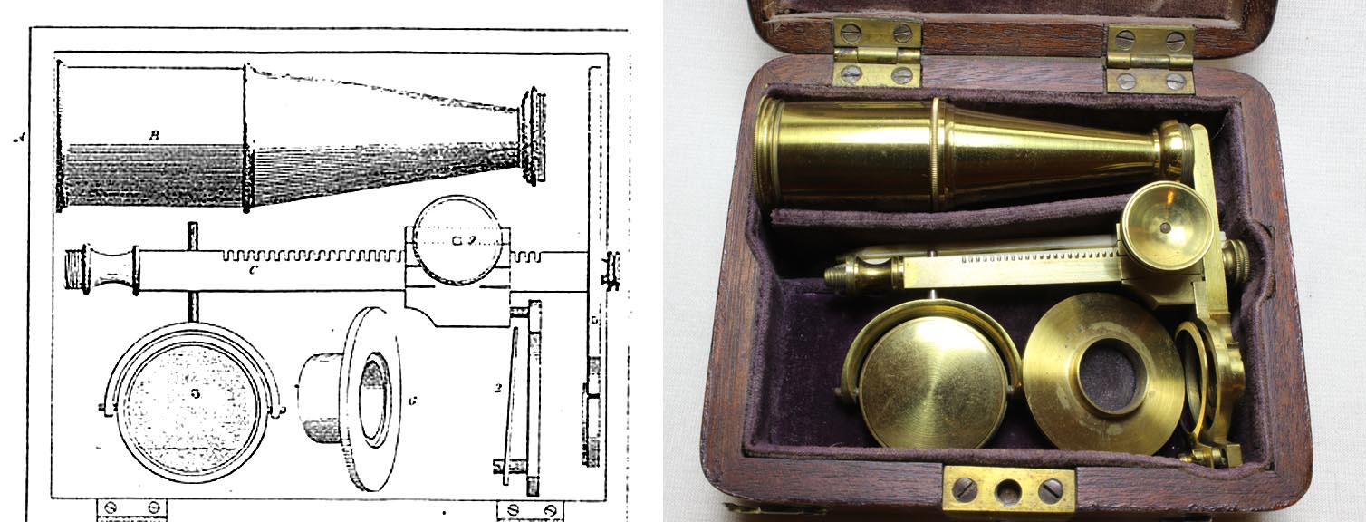Cary microscope in case