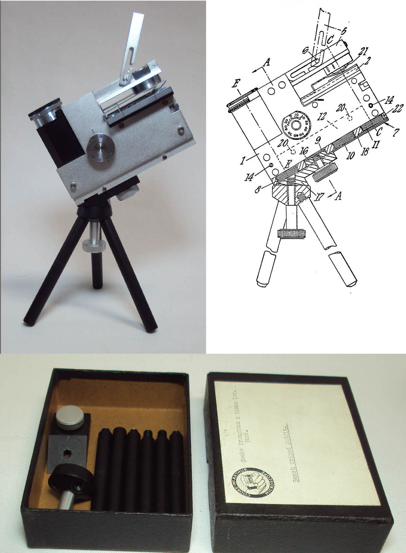 Cooke-McArthur Microscope on Tripod