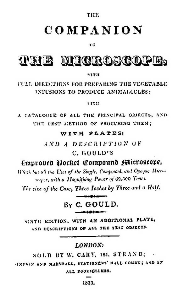 Gould Title Page from 1833 9th edition