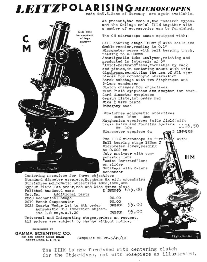 Leitz Pol Microscope Flier 1949