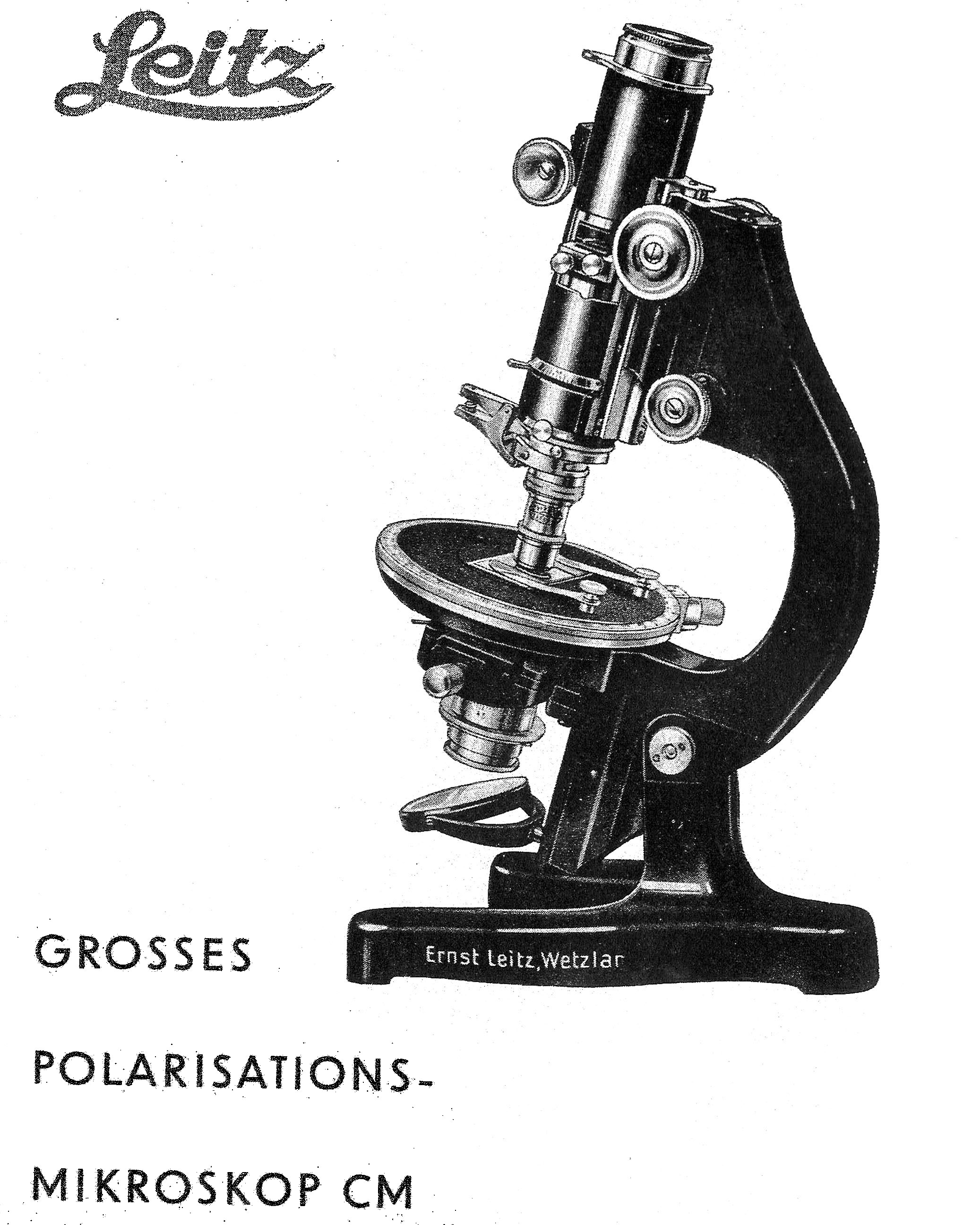 Leitz Pol Microscope Catalog image about 1950