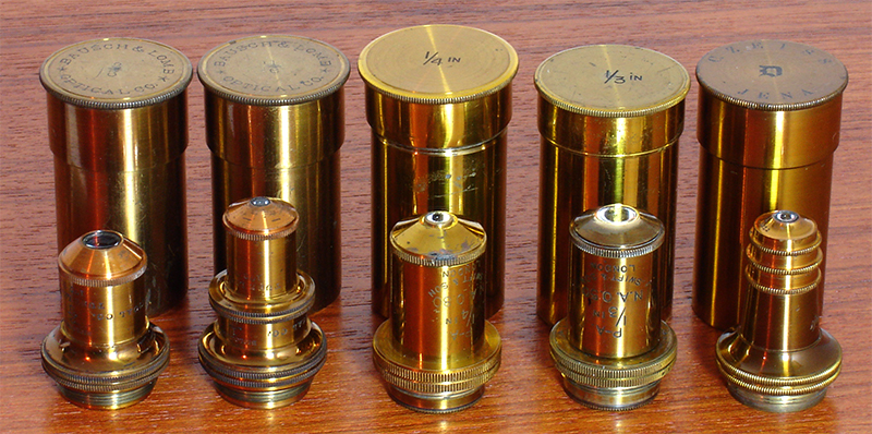Objectives with Nelson-curties Microscope