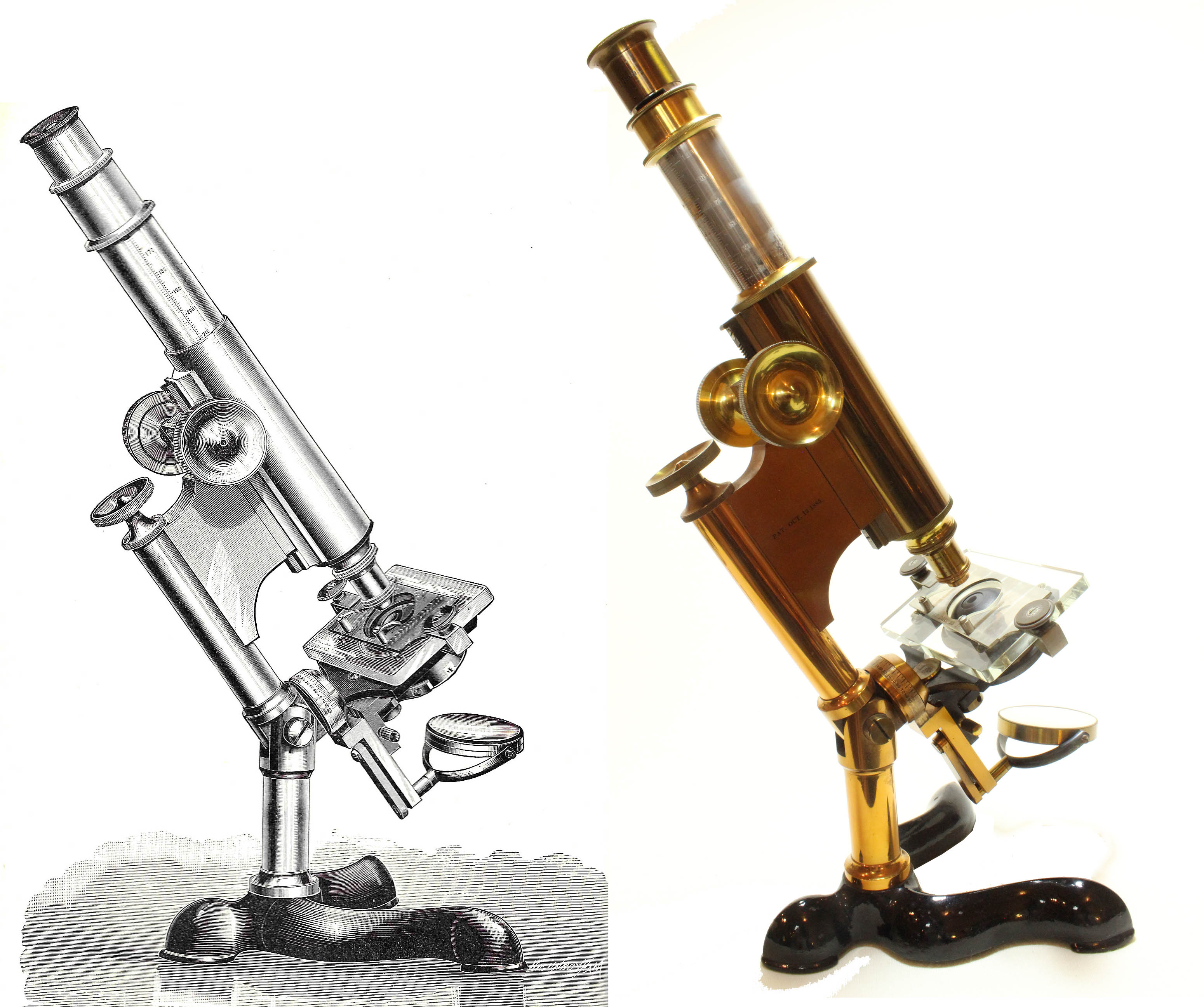 Physician's Microscope with engraving