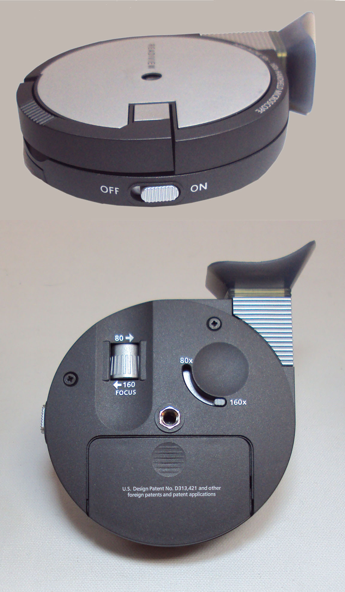 Readiview Microscope top and bottom