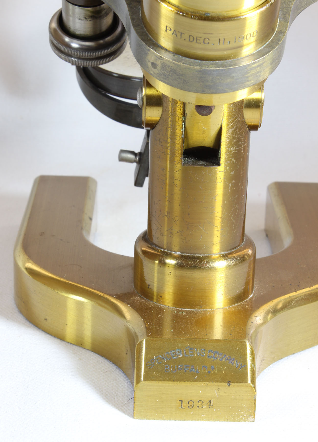 Spencer Number 1 First Class Microscope signature