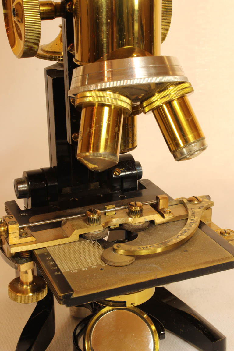Swift & Son Bacteriological Microscope front view