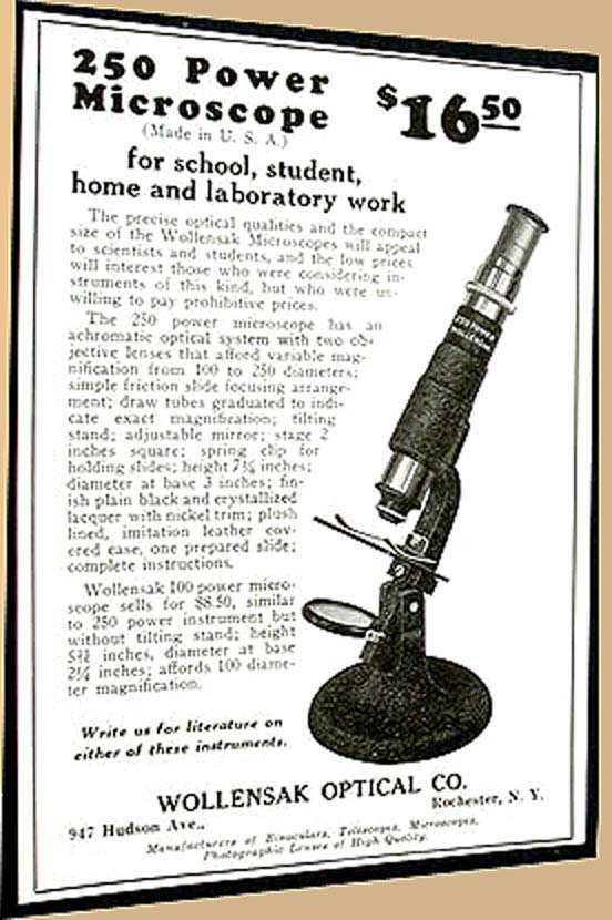 1927 ad for microscope