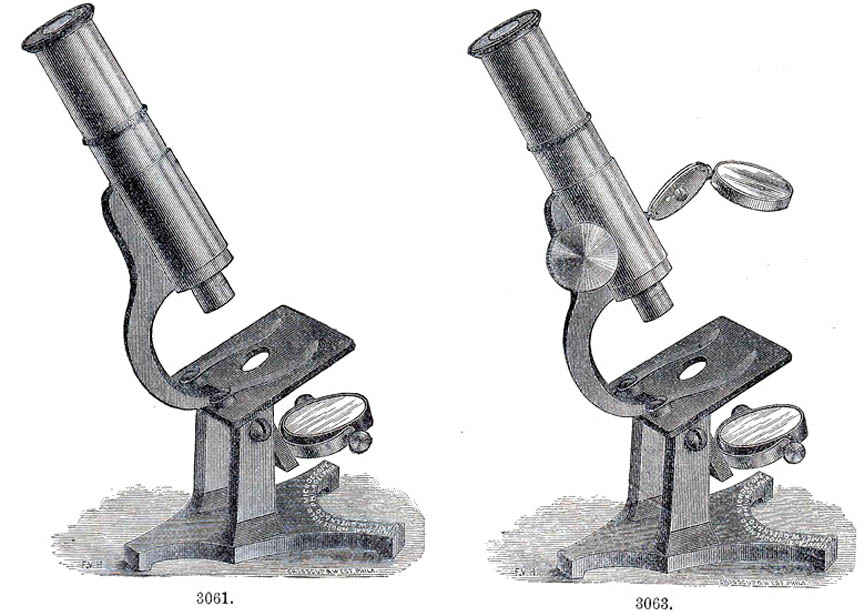 James W. Queen microscopes engraving