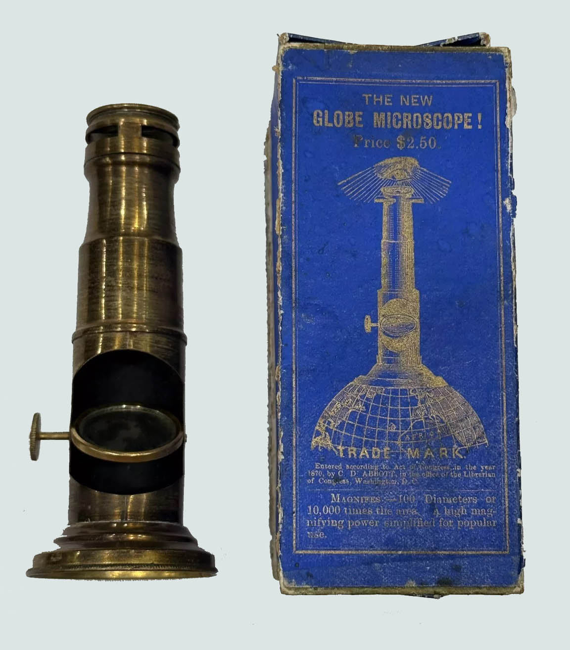 globe microscope with box